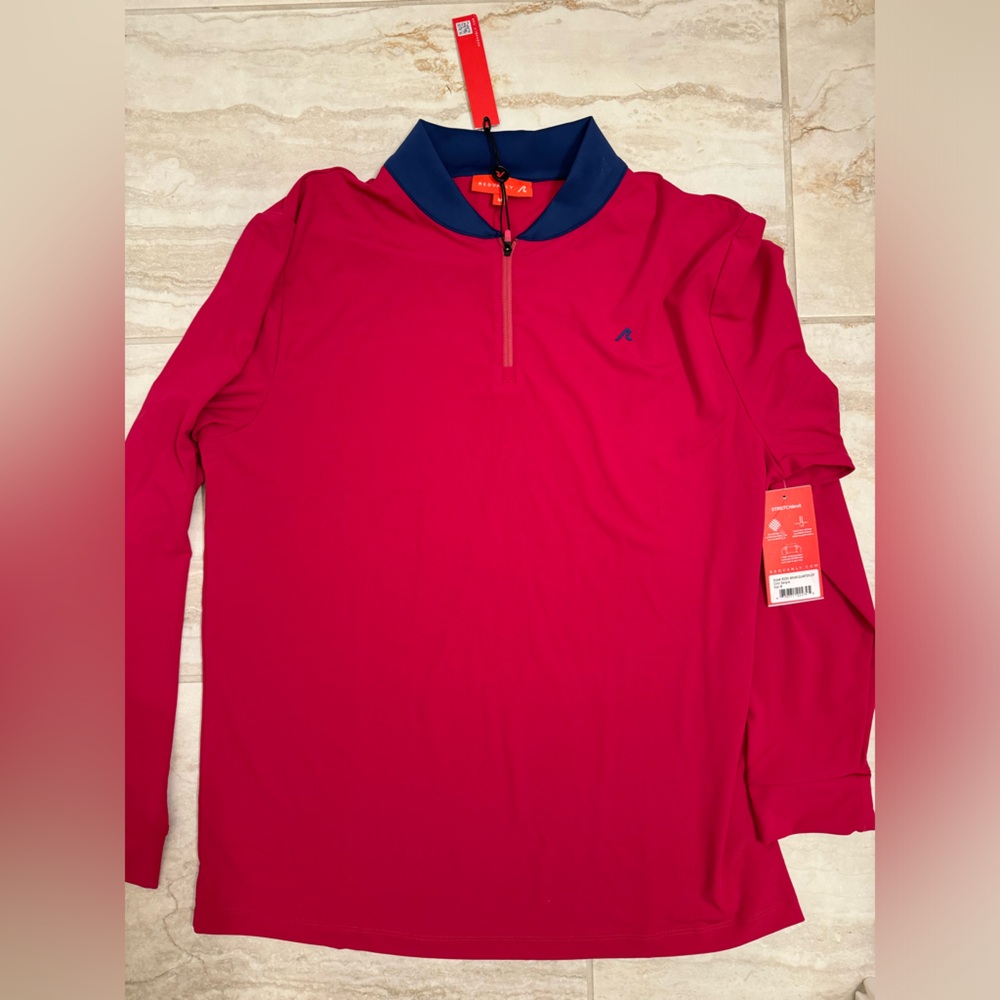 Redvanly Medium Quarterzip Sangria Activewear Men’s NWT